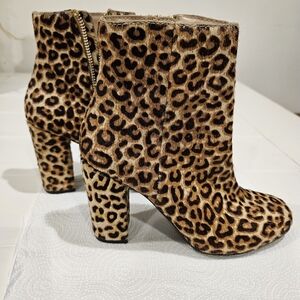 Steve Madden Leopard Print Ankle Booties